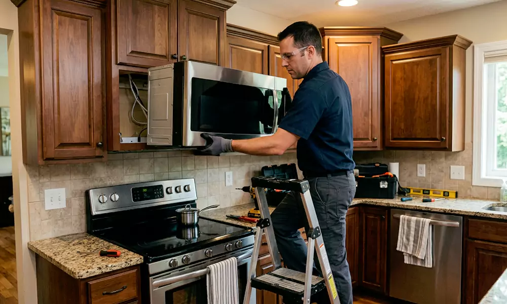 Microwave Installation in Dorchester, MA