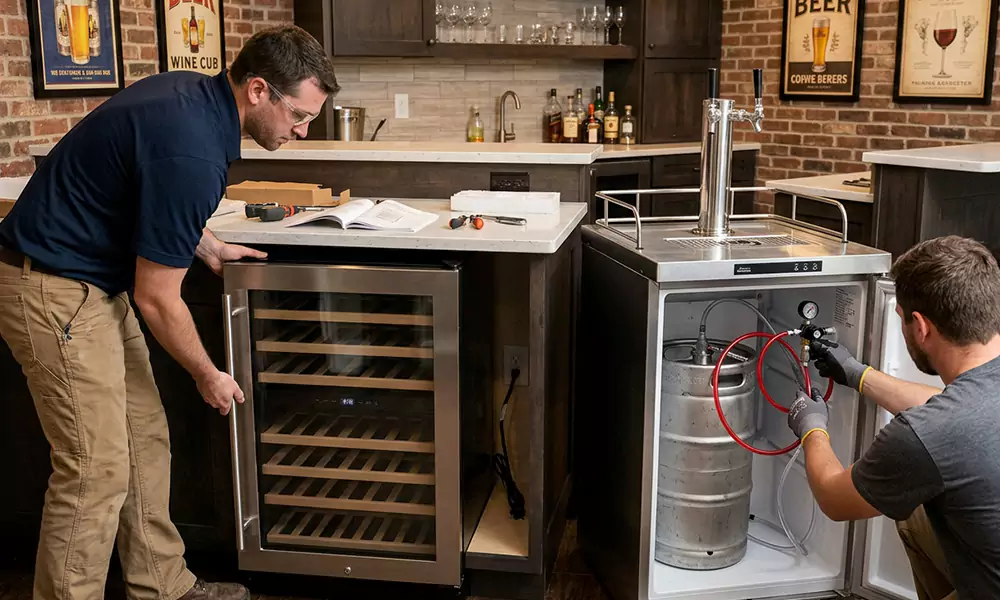 Wine Cooler and Kegerator Installation in Dorchester, MA
